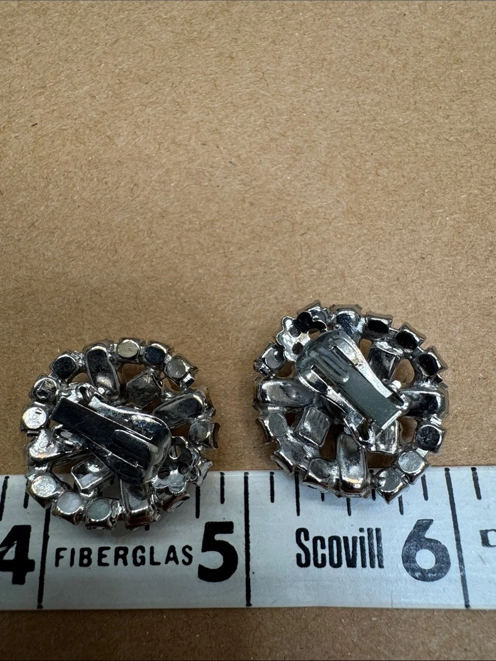 Albert Weiss Clear Crystal Cluster Brooch with Matching Clip Earrings